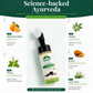 Himbuti Ayurveda Face Wash bottle with ingredients listed on a green and white background